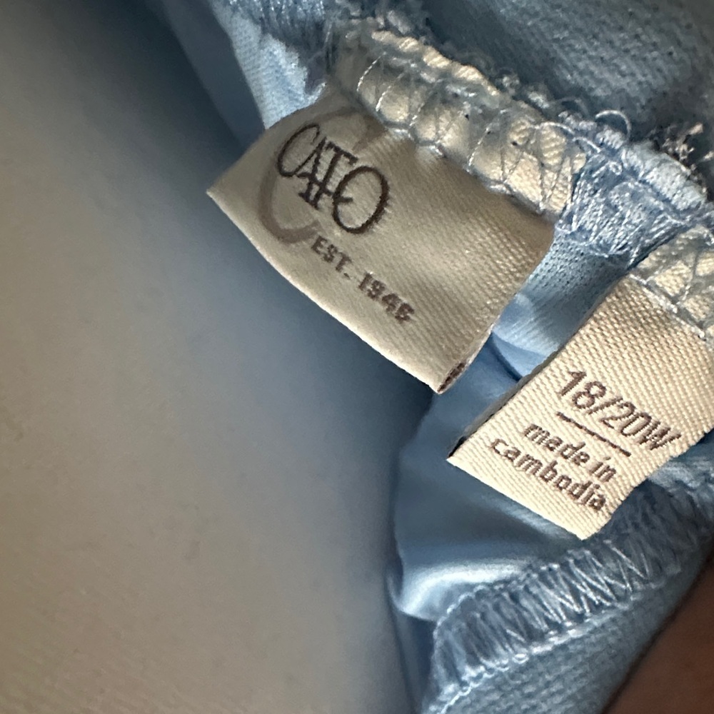 Cato Light Blue and White Layered Maxi Skirt - Picture 3 of 6